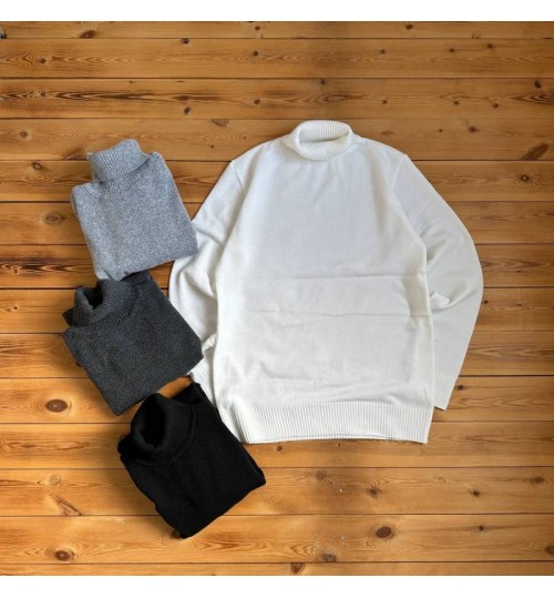 بافت یقه اسکی ساده