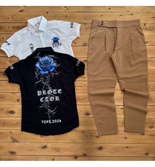 شلوار مازراتی کمر انگلیسی رنگ موکا